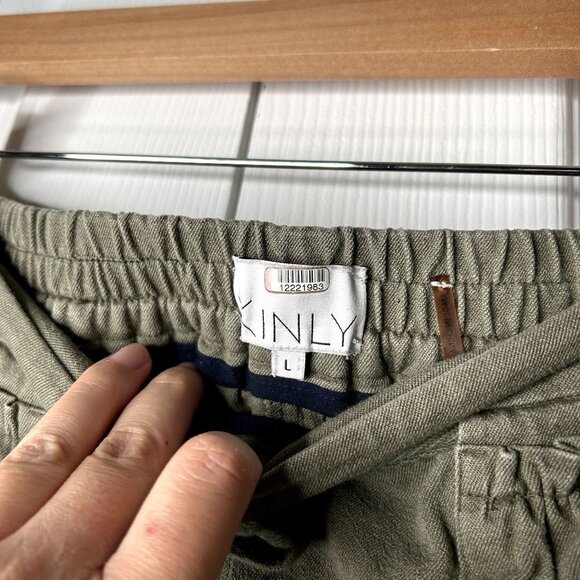 Kinly Green High Waisted Drawstring Waist Jogger Pants Women's Size Large L - Picture 7 of 12